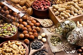 Nuts and Seeds: Almonds, Sunflower Seeds, Walnuts