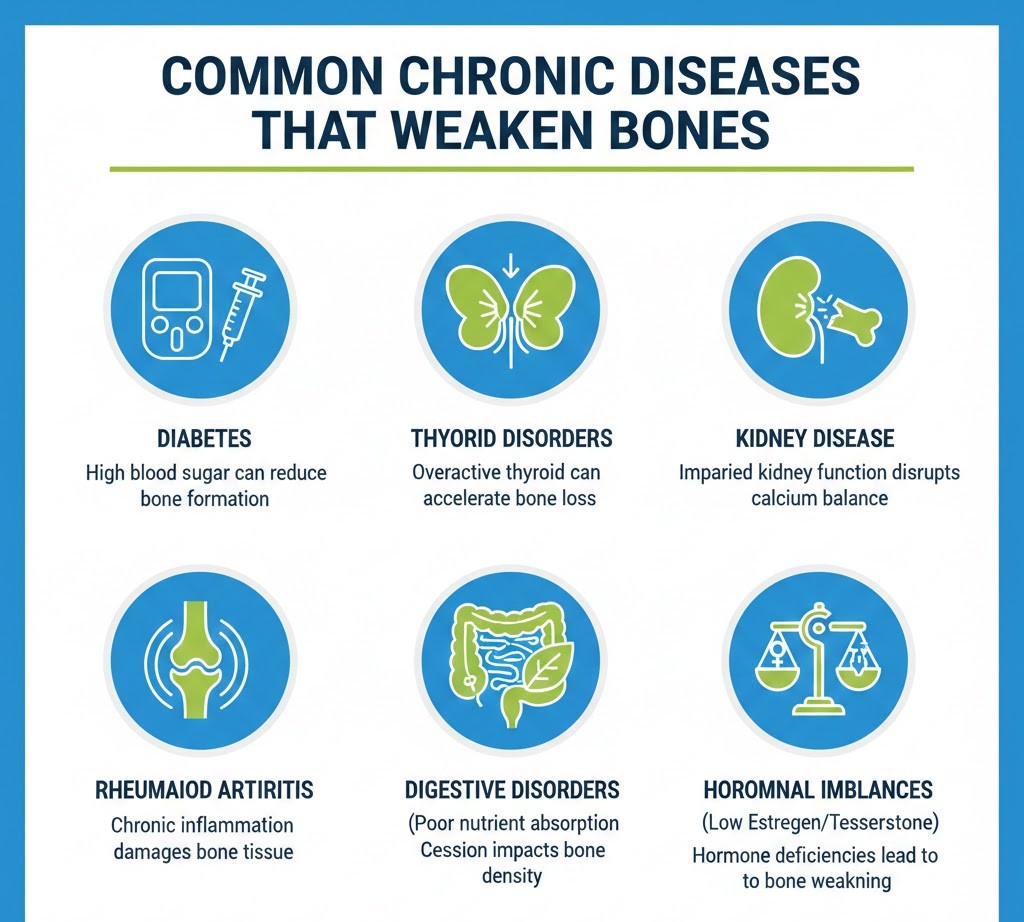 Common Chronic Diseases That Weaken Bones