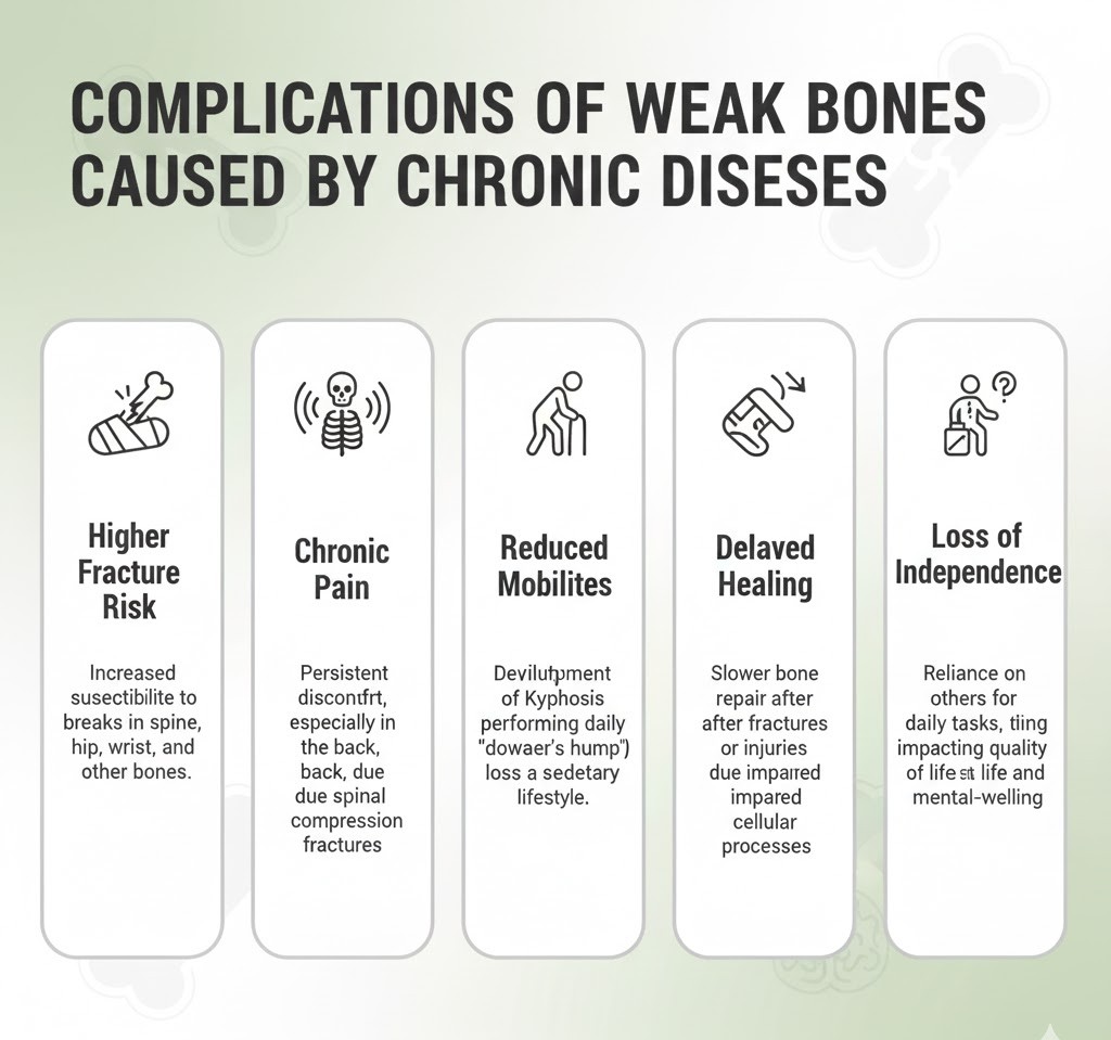 Complications of Weak Bones Caused by Chronic Diseases
