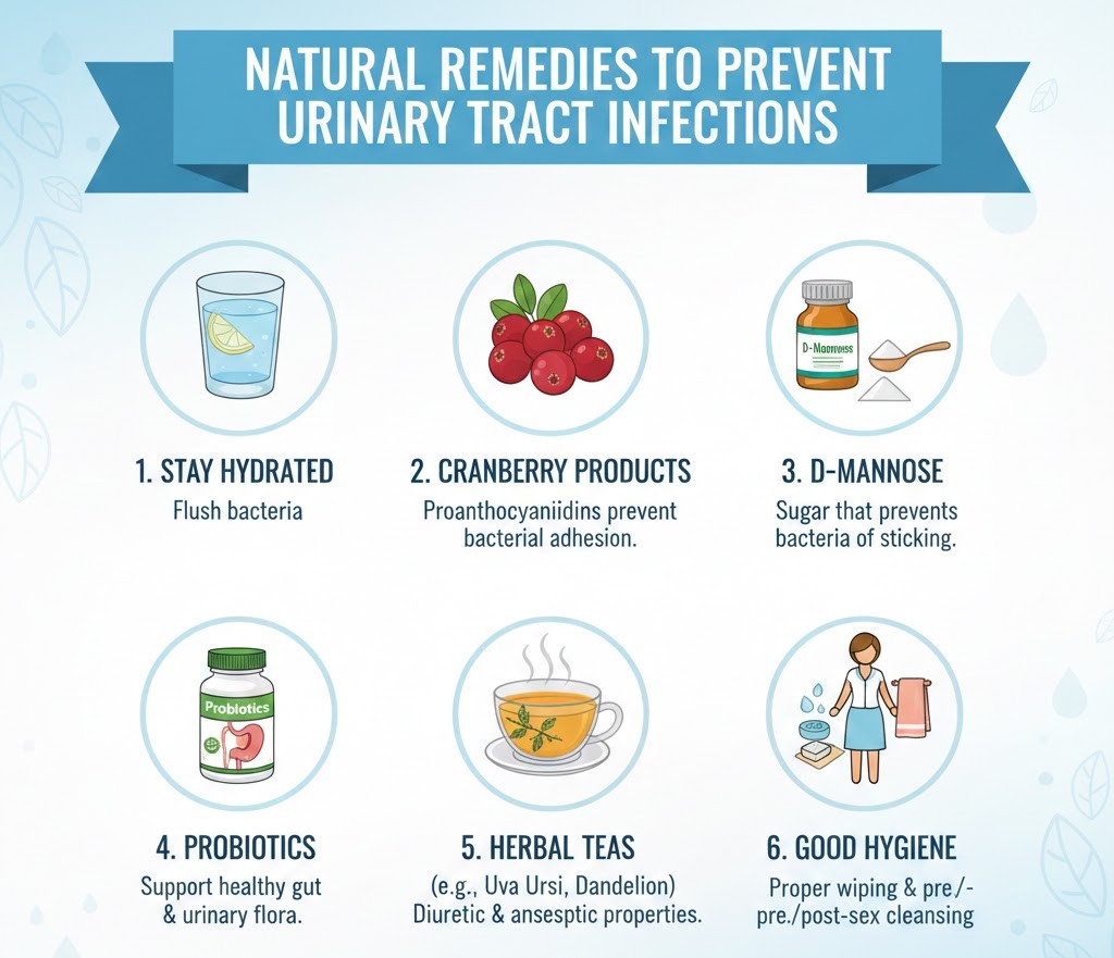 5 Natural Remedies to Prevent Urinary Tract Infections