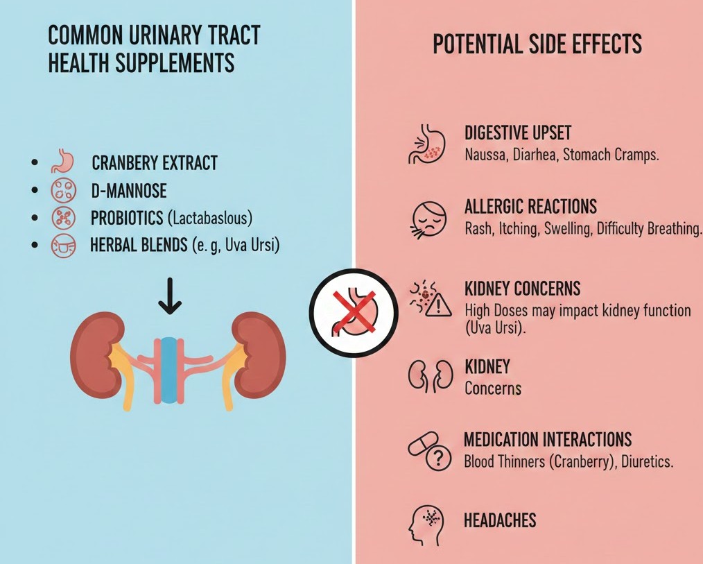 Common Urinary Tract Health Supplements Side Effects