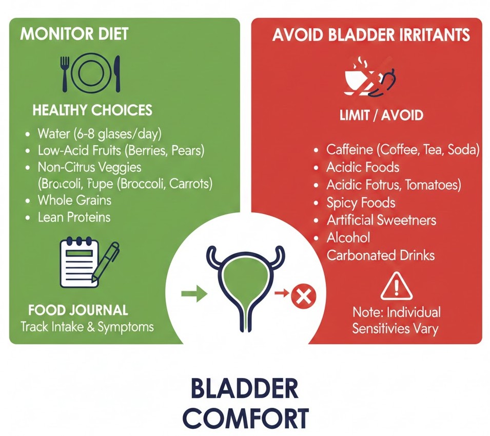 Monitor Diet and Avoid Bladder Irritants